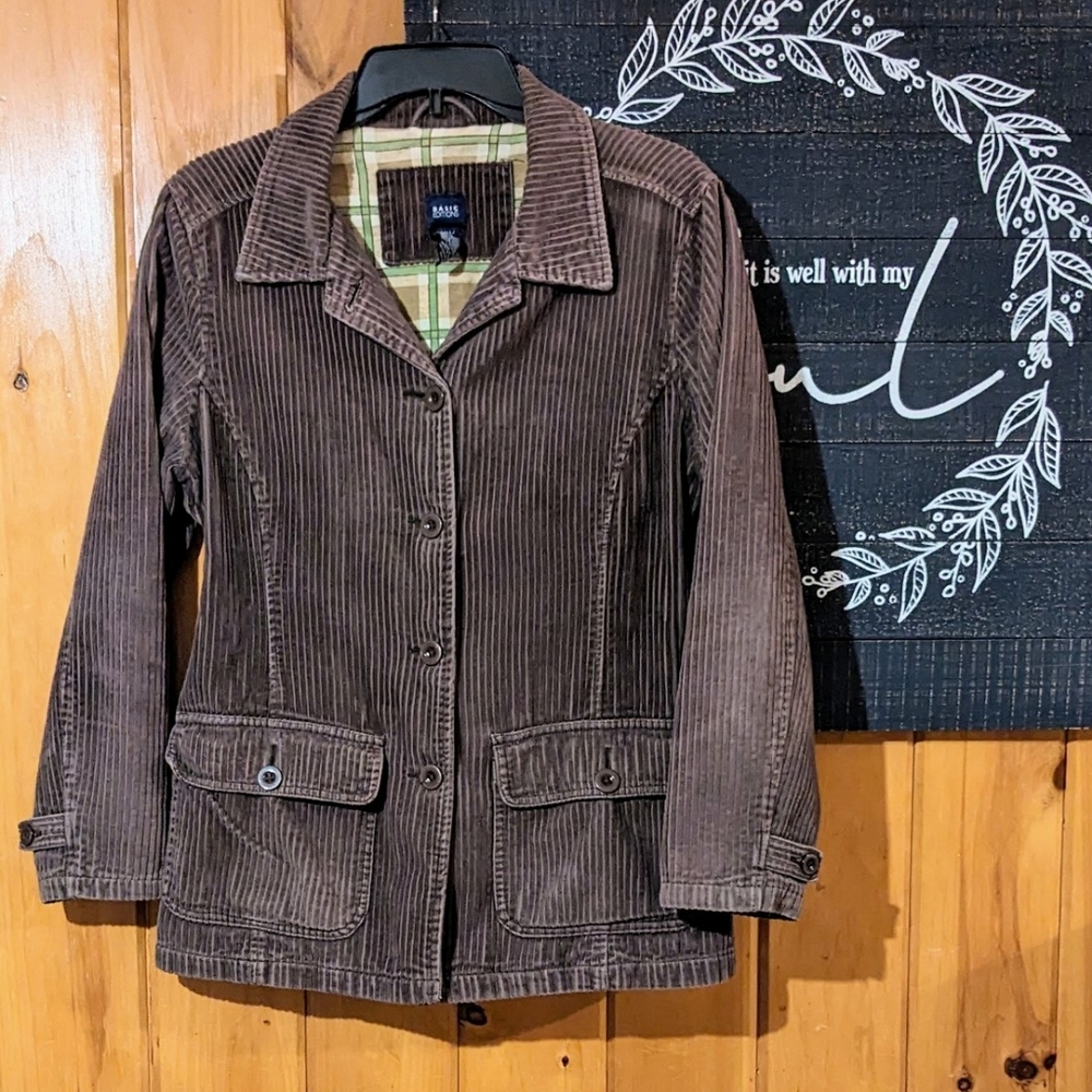 Vintage Corduroy Shacket Jacket  Blazer Flannel Lined Cotton Wide-wale Sm